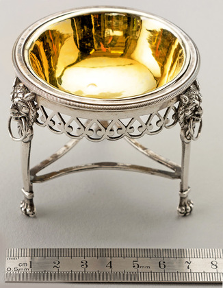 Italian Antique Silver Salt Cellar - Kingdom of Naples (Napoli) -  2 Different Parthenope Warranty Marks